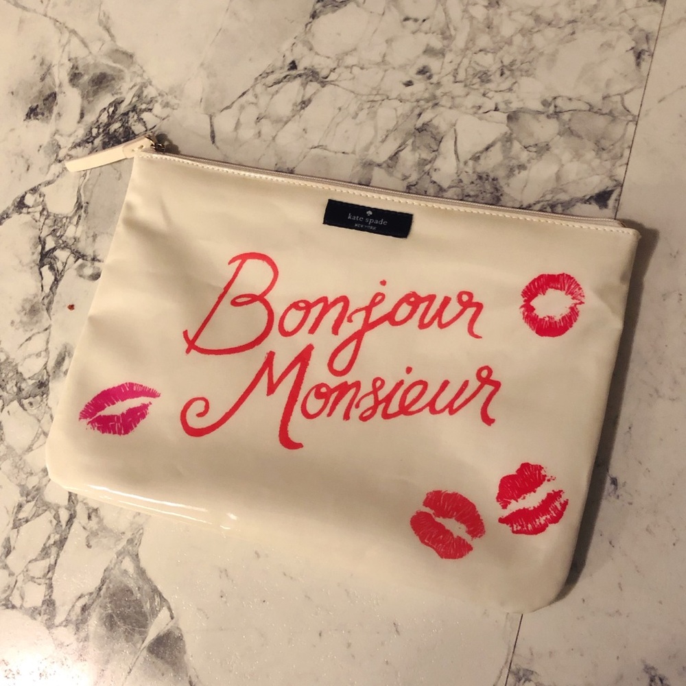 kate spade bonjour monsieur clutch